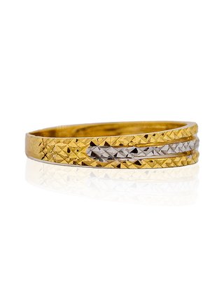 Anillo triple aro diamantado oro 18k - ref.15738