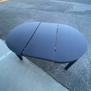 Mesa redonda extensible madera negra (Envío desc.)