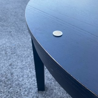 Mesa redonda extensible madera negra (Envío desc.)