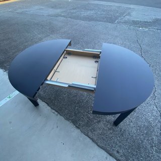 Mesa redonda extensible madera negra (Envío desc.)