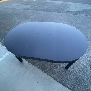 Mesa redonda extensible madera negra (Envío desc.)