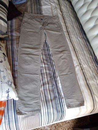 Pantaloni uomo beige slim fit taglia 34