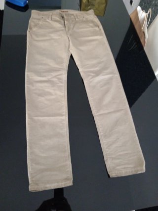 Pantaloni uomo beige slim fit taglia 34