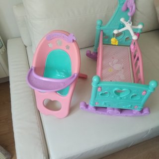 Trona y Cuna para Muñecas