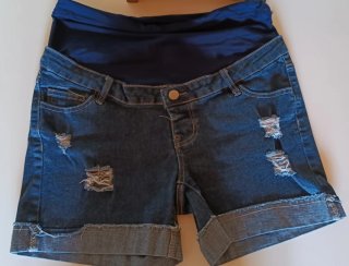 Shorts de maternidad vaqueros rotos