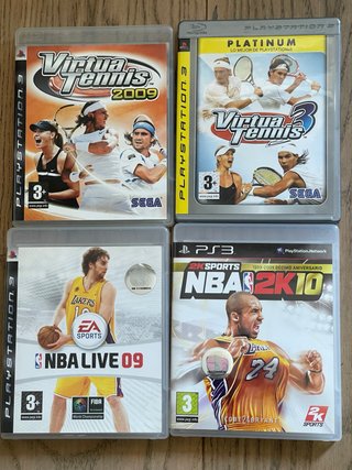 Lote 4 Videojuegos PS3: NBA 2K10, NBA Live 09, Vir