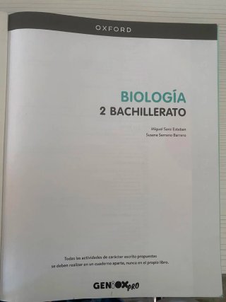 Biología 2º Bachillerato. Libro del estudiante....