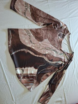 Blusa manga larga estampado abstracto T48-50
