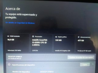 Portátil HP Negro/Plateado
