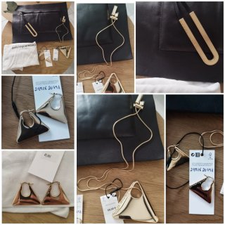 Lote Adolfo Dominguez Bolso y Joyas Doradas