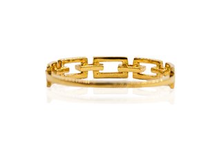 Anillo eslabón cadeneta fino oro 18k - ref.15363