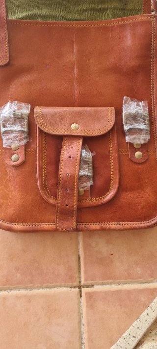 Bandolera de cuero para hombre