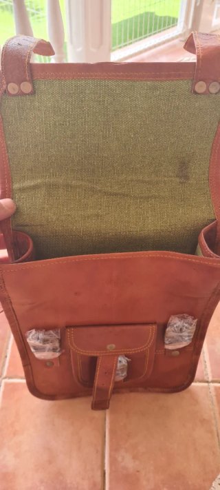 Bandolera de cuero para hombre