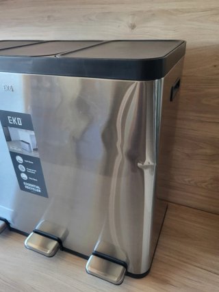 EKO Cubo Basura Reciclaje 60L 3 Compartimentos