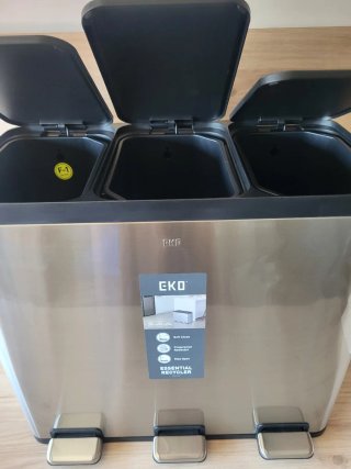 EKO Cubo Basura Reciclaje 60L 3 Compartimentos