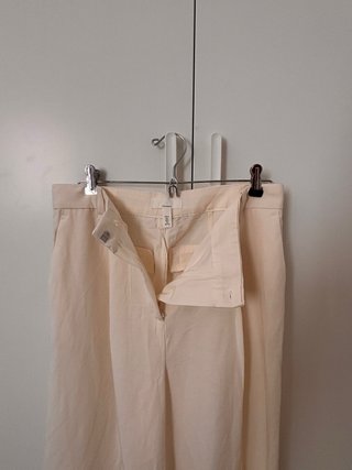 Pantalones largos de Lino Blanco Roto