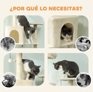 Árbol Rascador para Gatos con Plataforma