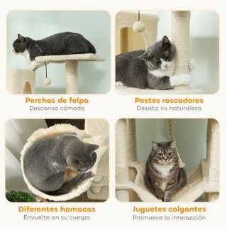 Árbol Rascador para Gatos con Plataforma
