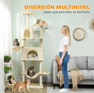 Árbol Rascador para Gatos con Plataforma