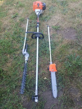 Stihl KM100: con podadora y cortasetos de altura