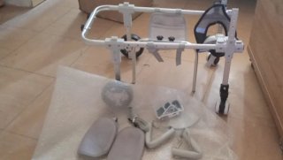 Silla de ruedas para perro 4 ruedas!!