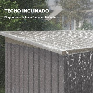 Caseta Jardín Exterior 3,2 m² Metal