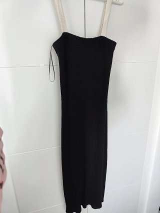 Vestido Midi Zara Negro