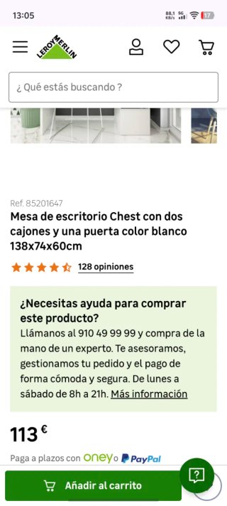 Escritorio moderno de madera blanco