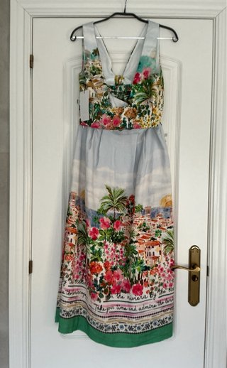 Conjunto Zara Top y Falda Estampado