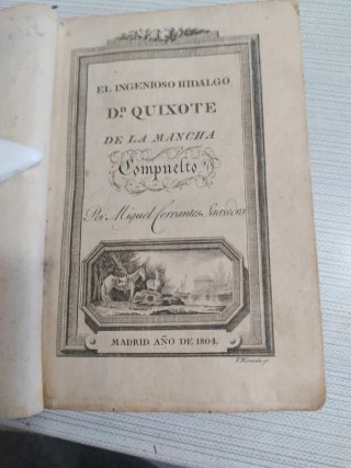 6 libros Don Quijote muy antiguos