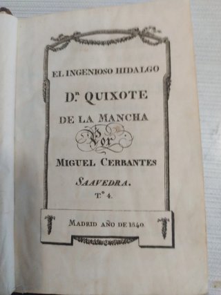 6 libros Don Quijote muy antiguos
