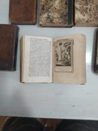 6 libros Don Quijote muy antiguos