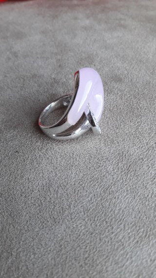 Anillo Plata 925 Cuarzo Rosa Talla 15.5 y 17
