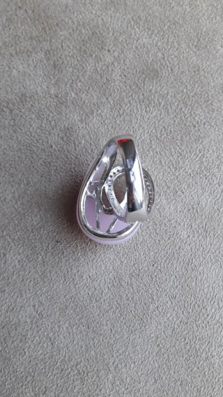 Anillo Plata 925 Cuarzo Rosa Talla 15.5 y 17