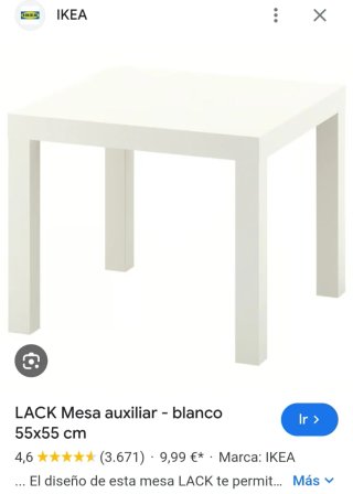 2 Mesas Ikea 55x55 Blancas