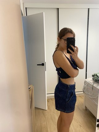 Pantalones cortos vaqueros de talle alto