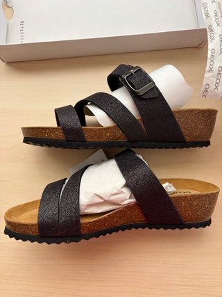 Sandalias Geox negras mujer