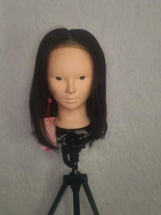 Peluca Cabello Natural 35cm Castaño Oscuro