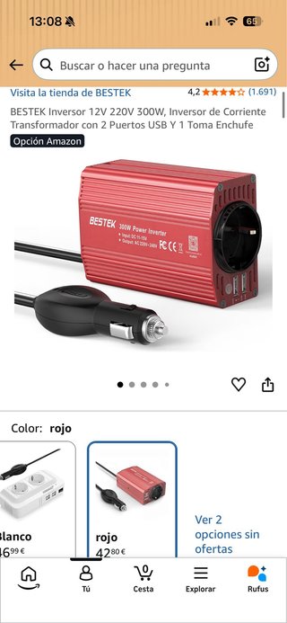 Inversor Corriente Coche 300W