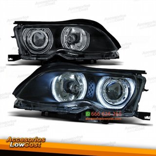FAROS CON OJOS DE ANGEL CCFL PARA BMW E46 LIMOUSI