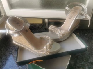 Sandalias Milano Talla 36 Doradas/Plateadas