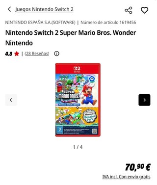 Super Mario Bros. Wonder Nintendo Switch