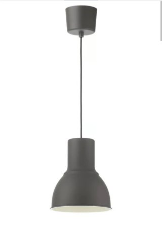Lámpara colgante metal negra