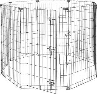 Parque de metal plegable para perros 107 cm