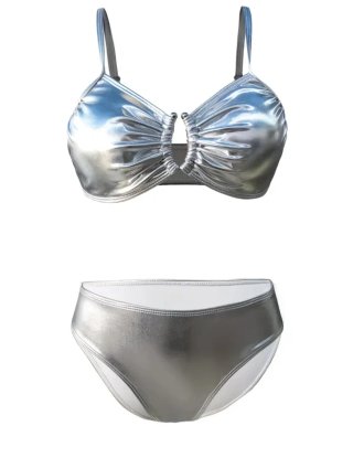 Bikini plateado talla L nuevo a estrenar