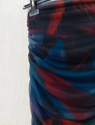 Vestido Zara sin mangas gasa estampado