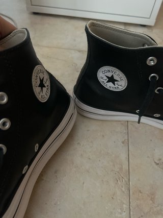 Converse Cuero Negras Mujer Talla 38