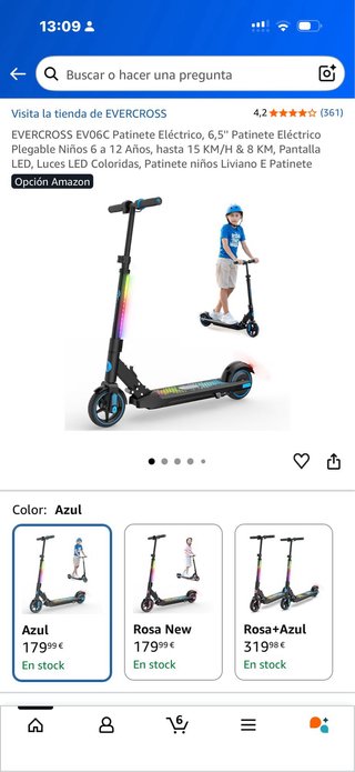 Patinete eléctrico infantil