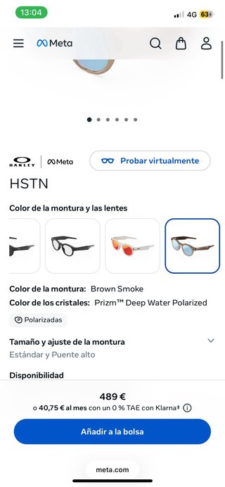 Oakley Meta HSTN Gafas Marrón Humo Prizm