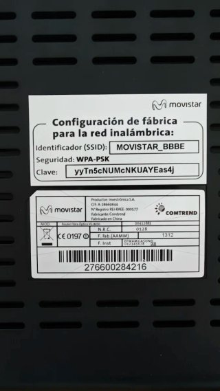 Router Fibra Movistar Comtrend VG-8050